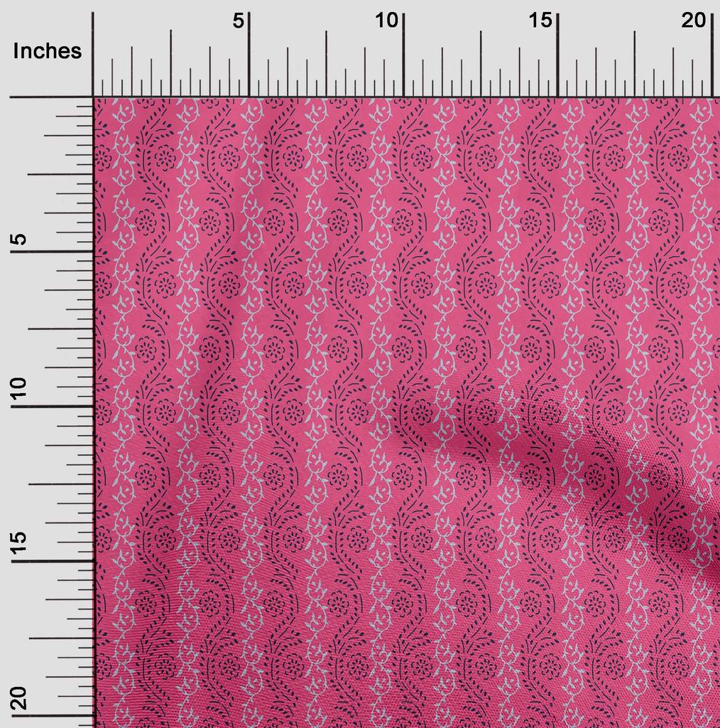 oneOone Bavlna Flex Fabric Listy & Floral Block Print Fabric By Yard 40 Inch