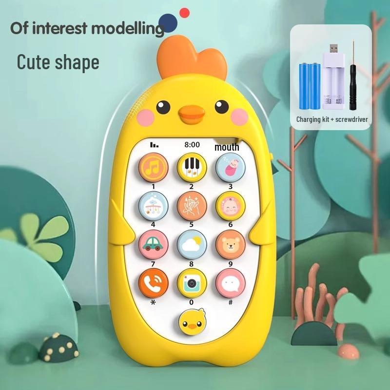 Baby's 2025 Model Toy Phone: Safe, Bite-Friendly, Educational Sound & Music Simulation for Toddlers