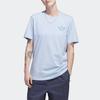 Adidas Originals Trefoil Henry Jones New York City Hand-Drawn Print Sports Short Sleeve Tee Men Tops Light-Blue HS3014