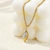 1 Stück 18 Karat Vergoldeter Muschel Meeresschnecke Anhänger Halskette 304 Edelstahl Gliederkette Halskette Für Damen Schmuck 45cm + 5cm