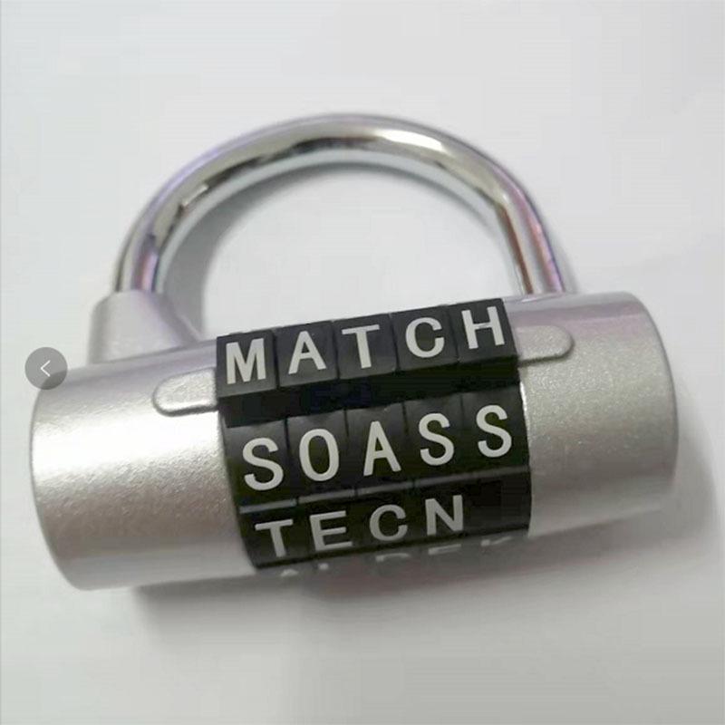 Cadenas à mot de passe antivol en forme de U à 5 chiffres pour portes, valises, tiroirs et salles de sport