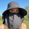 Sun Protections Meshes Fisherman Hat Hiking Outdoor Beach Cap Large Brims Sun Hat Men Women Breathable Fishing Cap