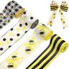 1 Roll Bumblebees Ribbon Handmade Bowknot Wreath Adult DIY Making Supplies