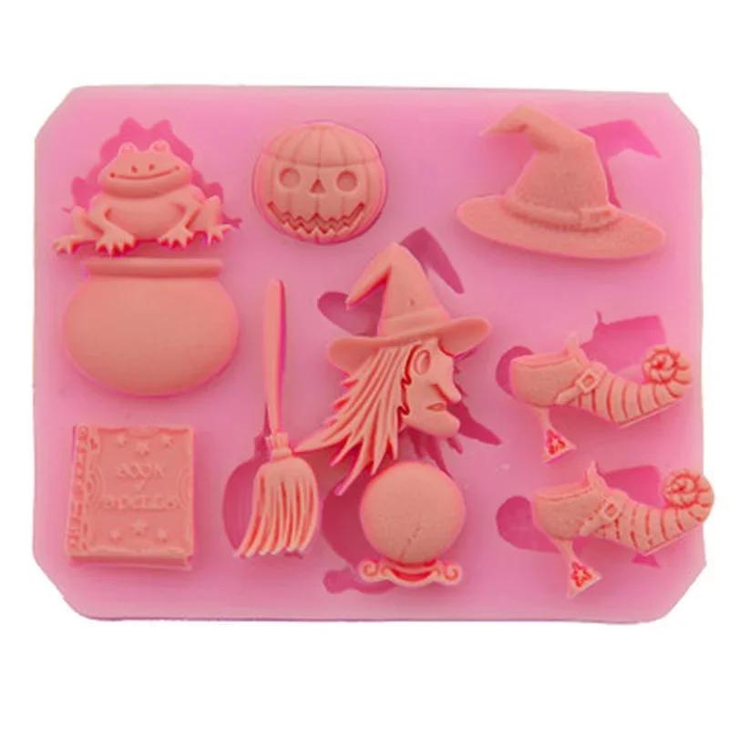 Halloween Home Party Decoration Sugar Silicone Mold Cake Decorating Tools Hat Pumpkin Pastry Baking Kitchen Bakeware Accessories