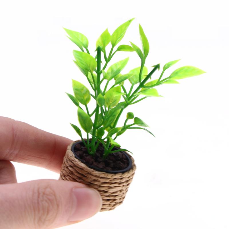 1Pcs Home Garden Furniture Decor Toy 1:12 Dollhouse Miniature Orange Tree Potted Green Potted Plants Model