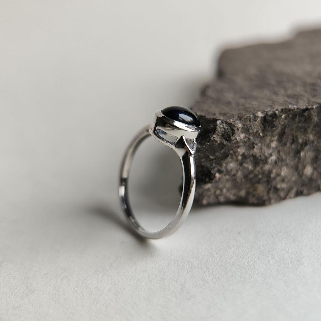 Серебряное кольцо с сапфиром nano, вес изделия 2,52 гр (2188933)