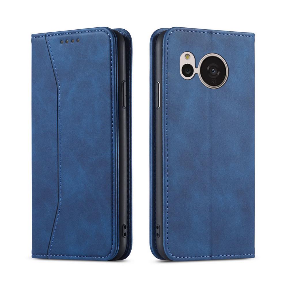 Vintage Leather Protective Cover for Sharp Aquos Sense7 Plus, Sense8. Magnetic Closure for Added Security. Stylish and Durable.