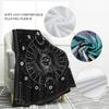 Sun Moon Blanket Stars Space Psychedelic Black and White Print Throw Blanket for Couch Bed Sofa Travel Camping for Kids Adults