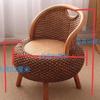 Japanese Style Handmade Rattan Backrest Chair Living Room Balcony Leisure Chair Home Homestay Bench Wooden Stool 50cm