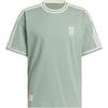 Adidas Originals X Hoop York City Collaboration Logo Stripe Round Neck Sports Short Sleeve T-Shirt Unisex Tops Silver Gray Green JC5967
