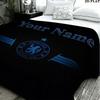 1PC Chelsea F Custom Name Patterned Flannel Blanket Suitable For All Seasons for Home Decor Warmth and Comfort Gifts Holiday Present