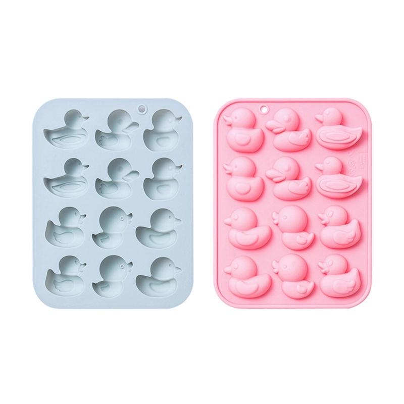 12 Hohlraum Niedliche Enten Fondant Schokolade Form Kuchenaufsatz Backwerkzeuge Handgemachte Seife Silikon Ornamentform Leicht zu Reinigen