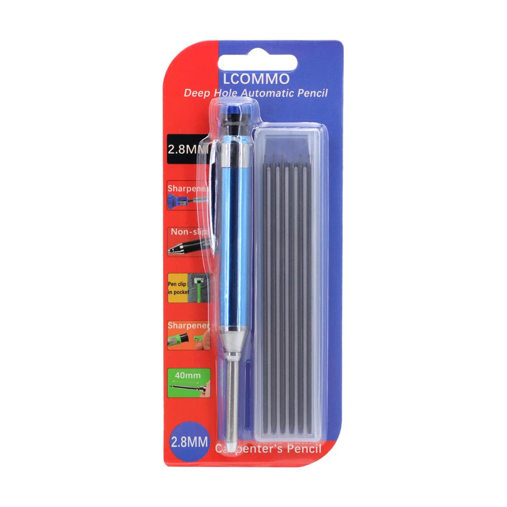 2.8mm Professional Metal Long Head Woodworking Mechanical Pencil or Lead Refills, for Carpenter Marking Engineering Drawing Tool