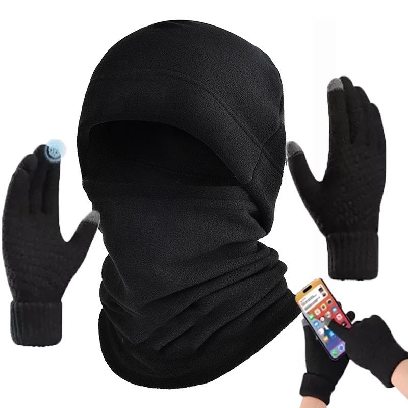 Warm Cycling Face Mask: Multifunctional Fleece-Lined Neck Gaiter, Windproof Ski Balaclava Hat, Pull-Over Neck Warmer
