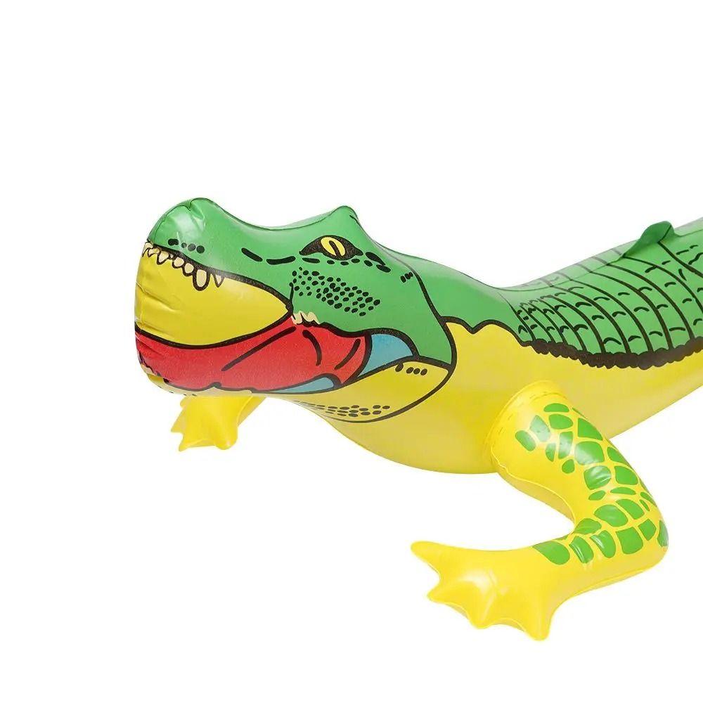 2pcs Crocodile Toy Inflatable Crocodile Game PVC Swimming Pool Air Mattress Outdoor