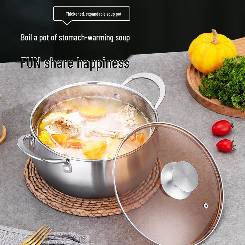 Lilang 304 Stainless Steel Double-Handle Thickened Soup Pot