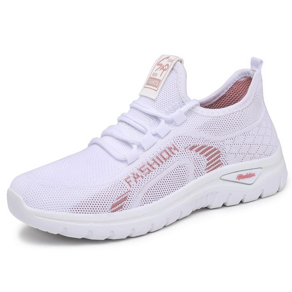 New breathable sports shoes fly-woven shoes soft soles not tired feet single shoes comfortable mesh shoes