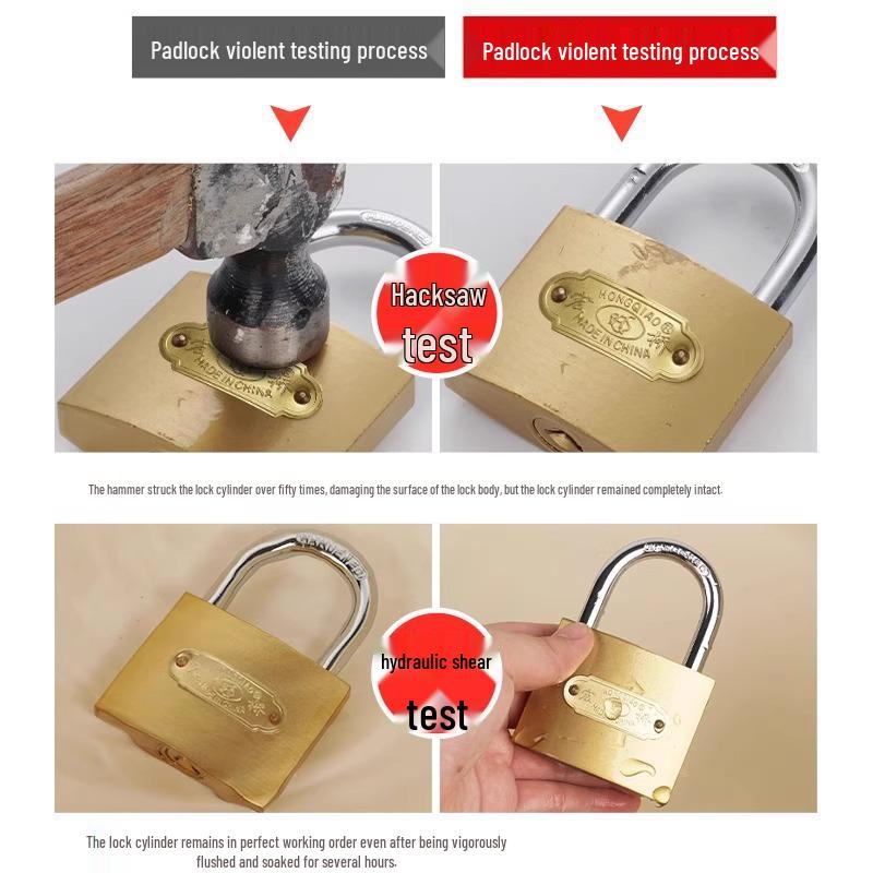 

Universal Padlock: Single Key Opens Multiple Locks - Compact Copper Lock for Dormitories Single Lock 20mm with 2 Keys