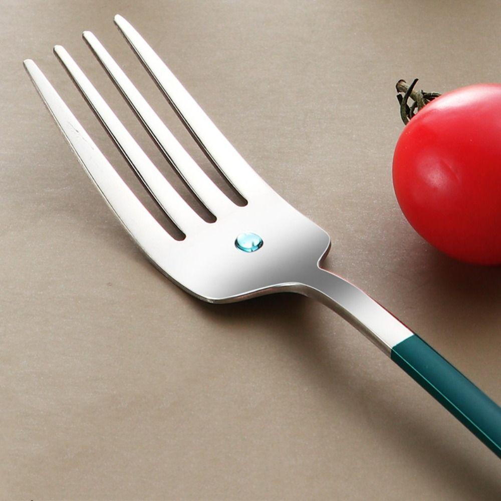 4pcs/Set 304 Stainless Steel Tableware Set with Case Bag Dinnerware Sets Cutlery Set  Outdoor