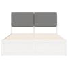 Bed Frame with Upholstered Headboard Light Grey 135 x 190 cm