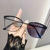 Personalized Cat Eye Photochromic Myopia Glasses Large Frame Color Changing Glasses Retro Anti Blue Light Near Sight Glasses