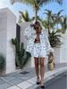 2026 European/American Linen Print Cardigan & Shorts Set - Casual Holiday Wear