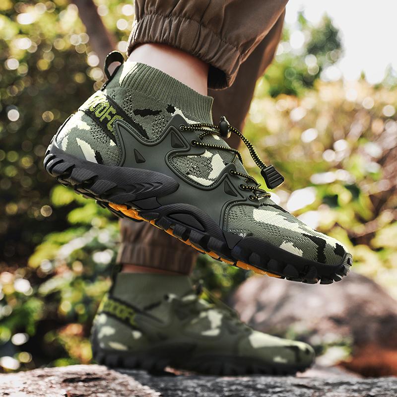 Fashion 2025 Fashion Camouflage Men's Trekking Shoes Big Size 48 Quality Comfy Hiking Sneakers Outdoor Travel Sports Shoes Men Trainers