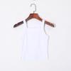2025 Summer Women's Clothing K-style Minimalist Pure Color Elegance Square Collar Pullover Sleeveless Silm Stretch Plaid Short Vest