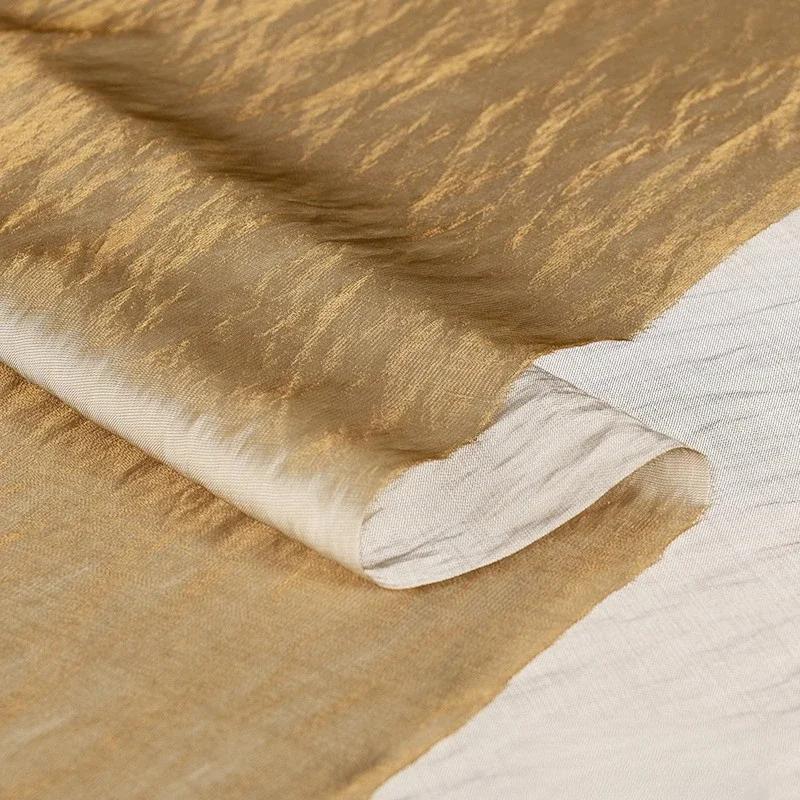 100x150cm Acetate Satin Fabric Pleated Texture Lightweight Breathable Shirt Dress Apparel for Diy Sewing Rayon Material
