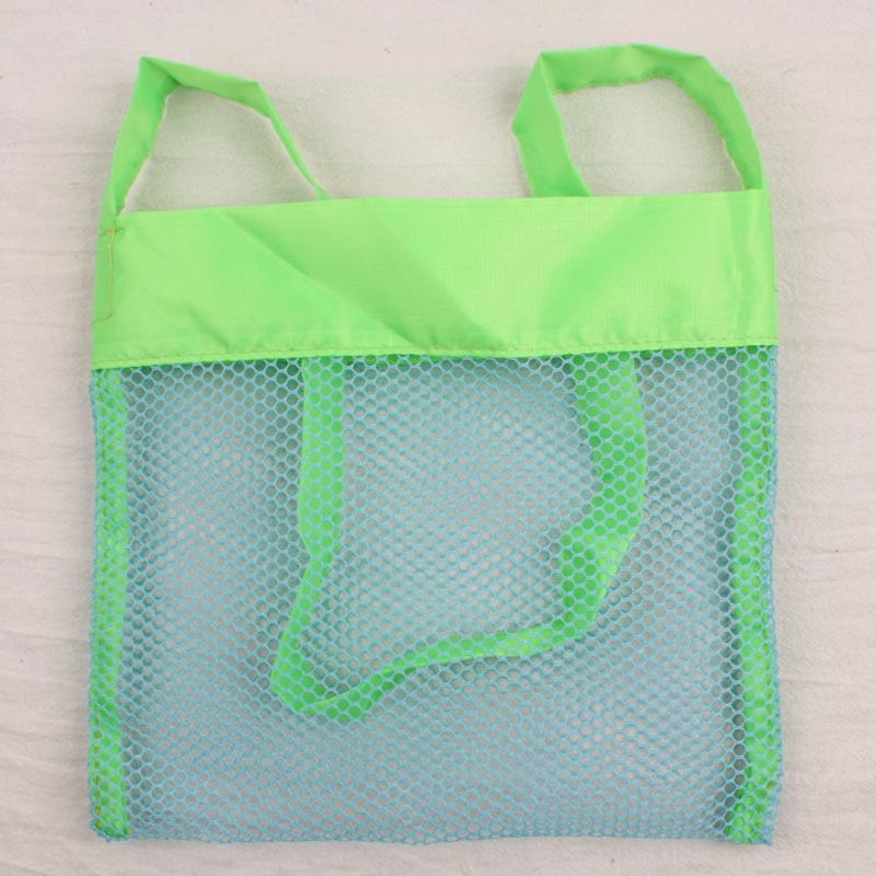 Portable Foldable Mesh Beach Bag for Kids' Sand Toys
