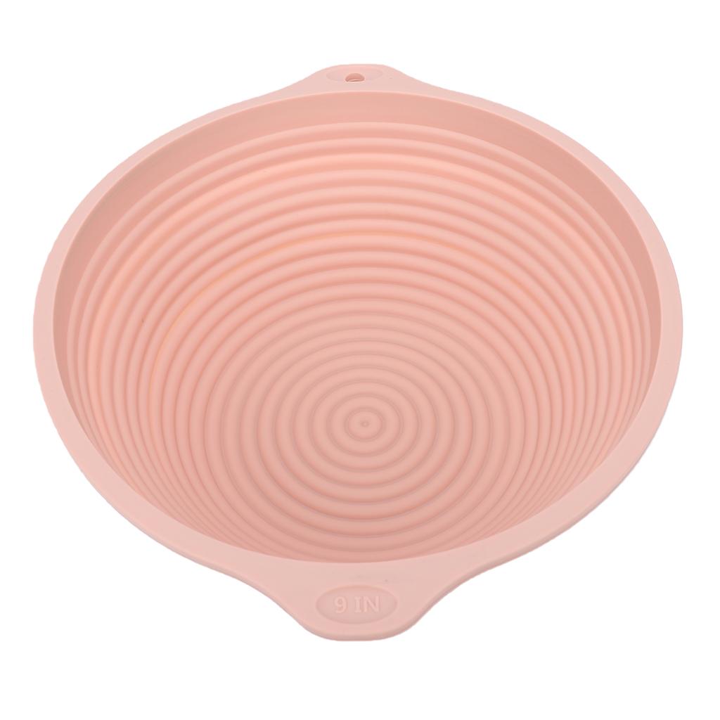 Silicone Bread Proofing Basket Built In Reinforced Steel Rim Ring Round Dough Proofing Bowl Container with Handles