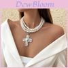 Punk Girl Cross Pendant Necklace With Geometric Alloy Design For Fashion Daily Wear