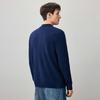 Men's 100% Wool Thick Round Neck Cardigan