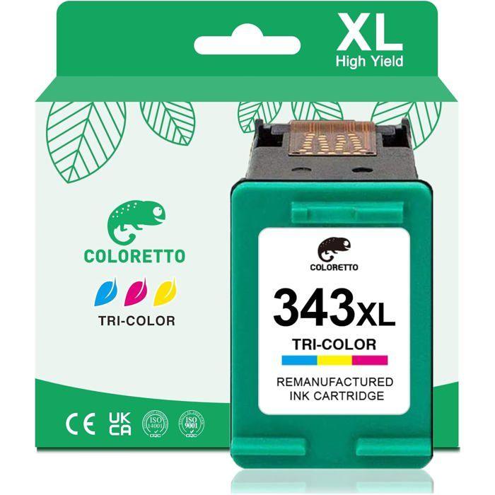 Cartouche d'encre couleur remanufacturée HP 343XL 13 ml pour Photosmart B8330 B8350 2610 2710 Deskjet 460 5740 6520