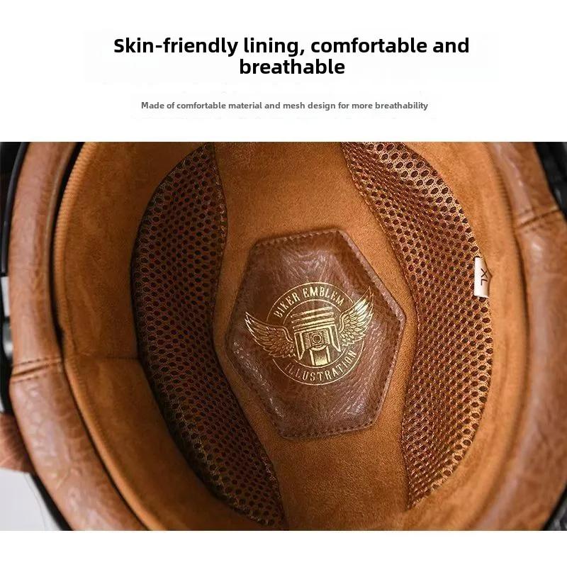 Retro Motorcycle Helmet Certification Protection Cap Vintage Men Women Baseball Cap Half Helmet Riding Racing Moto Helmets