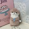 Japanese 10CM Kawaii Sea Otter Plush Toy Keychain Cute Stuffed Animals Little Otter Doll Fish Hugging Sea Otter Straw Hat TOY