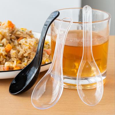 50/100/200/500/1000 Stück Transparenter Einweglöffel für Bento-Takeaway-Verpackung Dicker Plastiklöffel für Haushalt/Gewerbe