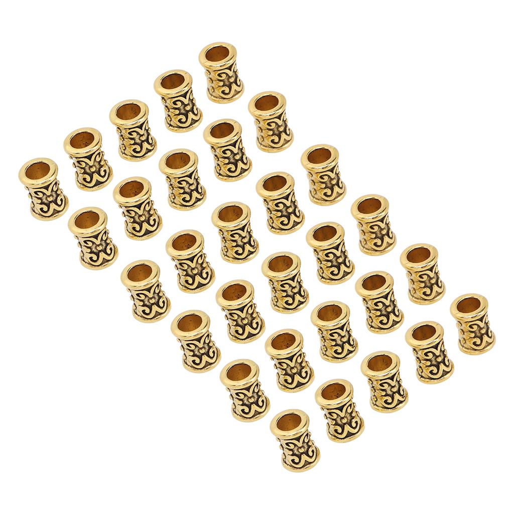 30 stuks Haarslang kralen Retro Legering Haardreadlocks Kralen Accessoires voor Haatvlechten Armband Hanger Ketting