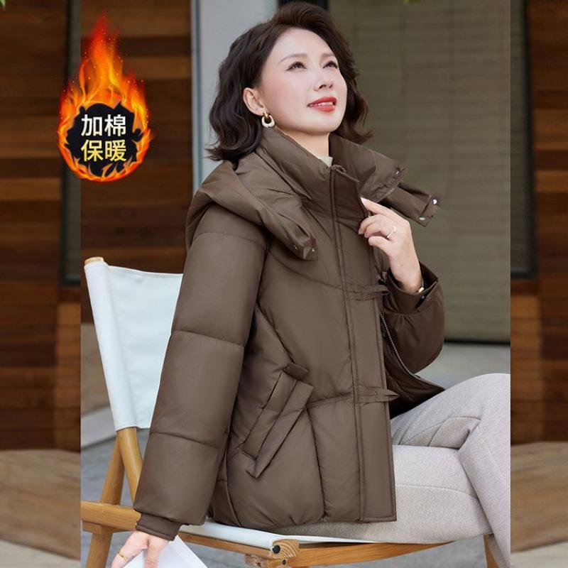 Removable Hat Bread Clothes Cotton Clothes Women's Winter New Versatile Thickened Cold-proof Cotton-padded Clothes Cotton-padded Jacket