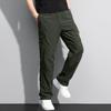 Yousheng Men Thick Cargo Pants Fleece Lined Casual Trousers Multi Pocket Straight Leg Autumn Winter Pants for Daily Outings Street Wear