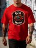 Vintage Grill Master Barbecue Badge Graphic Front Print Unisexs Crew Neck Short Sleeve Tee Casual Daily Soft Basic Wear Top