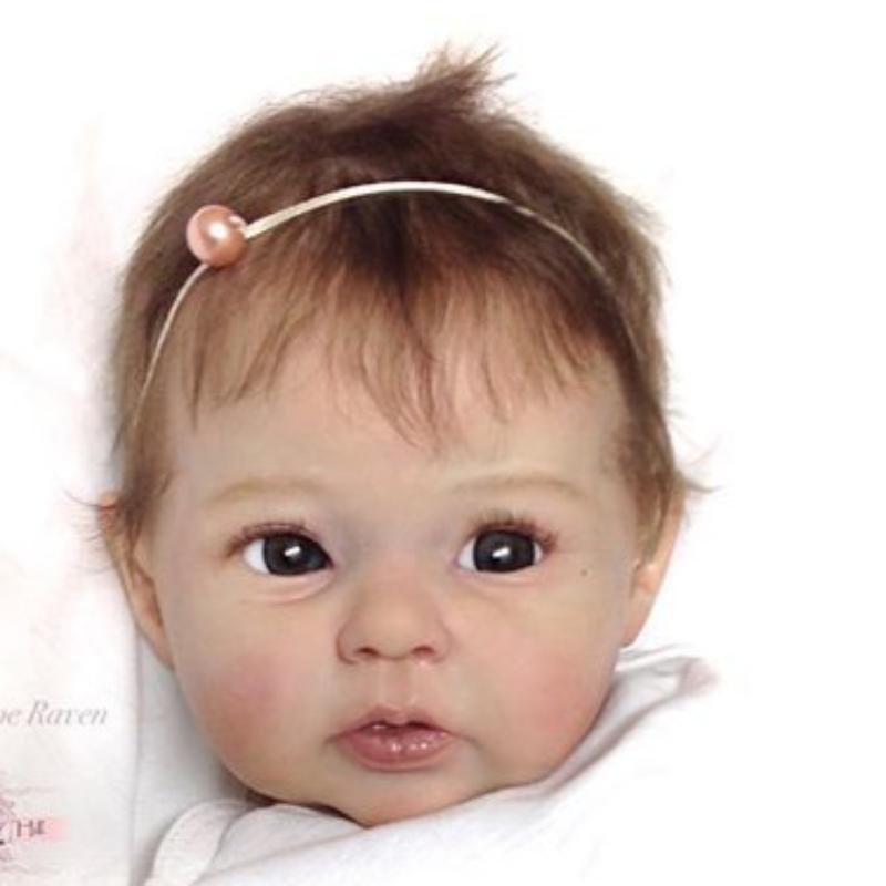 50 Cm Silicone Head Body and Limbs Raven Reborn Doll Kits Unpainted Newborn Doll Parts Blank Unfinished Doll Mold DIY Bebe Reborn Toy Doll Accessories