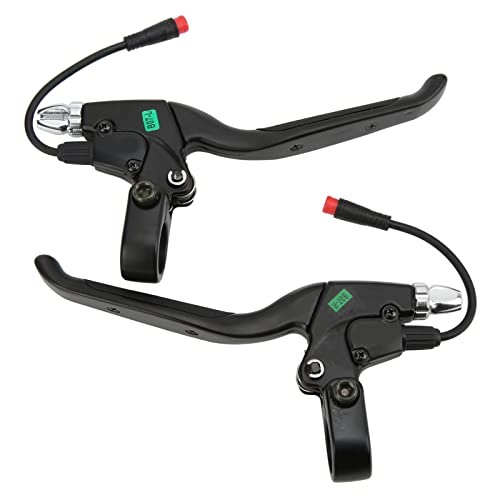 Pair of Aluminum Alloy Motorcycle Brake Levers with 2-Pin Waterproof Connectors for 10-Inch Electric Scooters