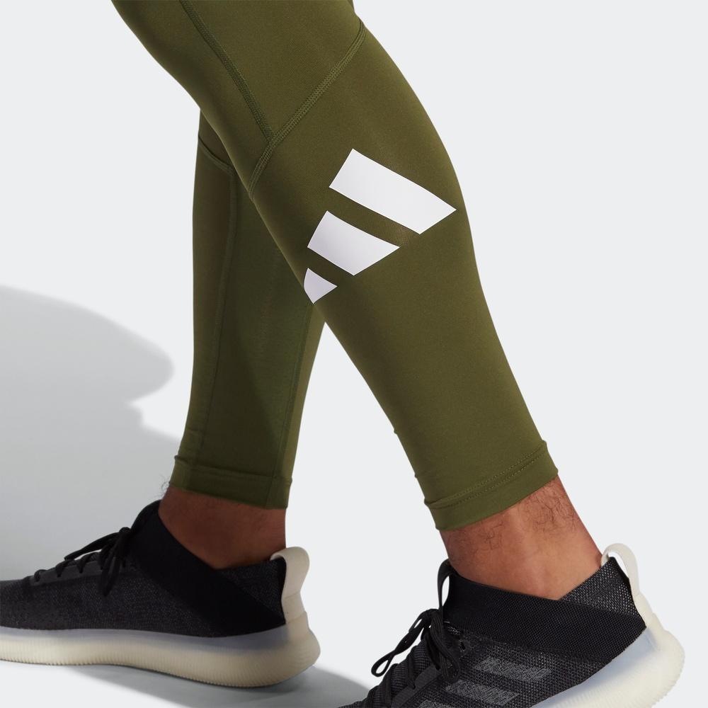 Adidas Tf 3-Bar Lt Logo Print Training Sports Knit Fitness Pants Men Bottoms Green GL8916