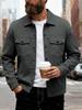 2025 Herbst/Winter Schlank geschnittene Herren-Reversjacke - Einreihig, Einfarbig, Doppeltasche, Lässiger Europäischer/Amerikanischer Stil