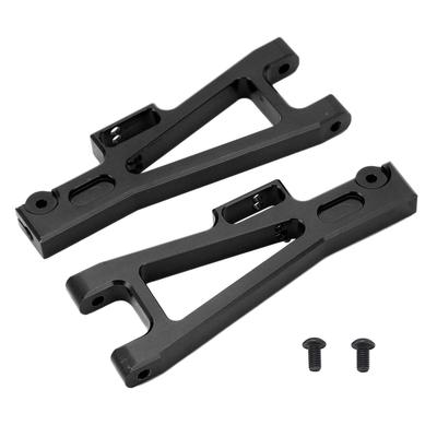 2Pcs Front Rear Lower Swing Arms Aluminum Alloy Lower Suspension Arm for JLB 1 10 Car Truck SeriesBlack