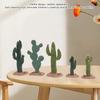 5pcs Artificial Mini Cactus Figurines Lifelike Simulated Cacti Plant Ornament for Sand Table Decoration