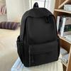Schoolbag Korean Version Schoolbag Female Simple Style New Solid Color Japanese Backpack College Style Versatile Male Junior High School Student