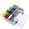 UK2.5B Kit Screw Clamp End Cover Stop Insertion Jumper Bridge Marker Strip Assembly Set Combined Din Rail Terminal Block 12AWG