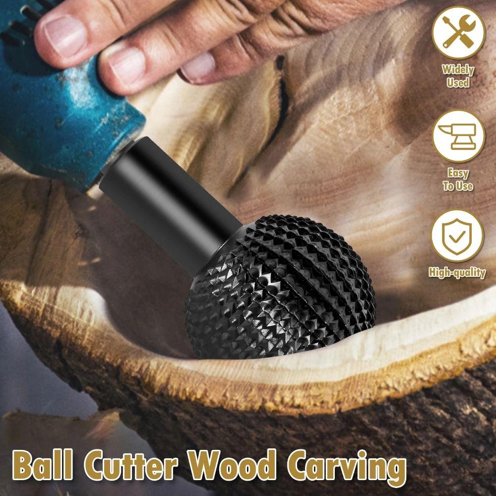 Sphere Rotary Burr Wood Carving Grinding Head Grinding Polishing Round Drilling Bit  Woodworking